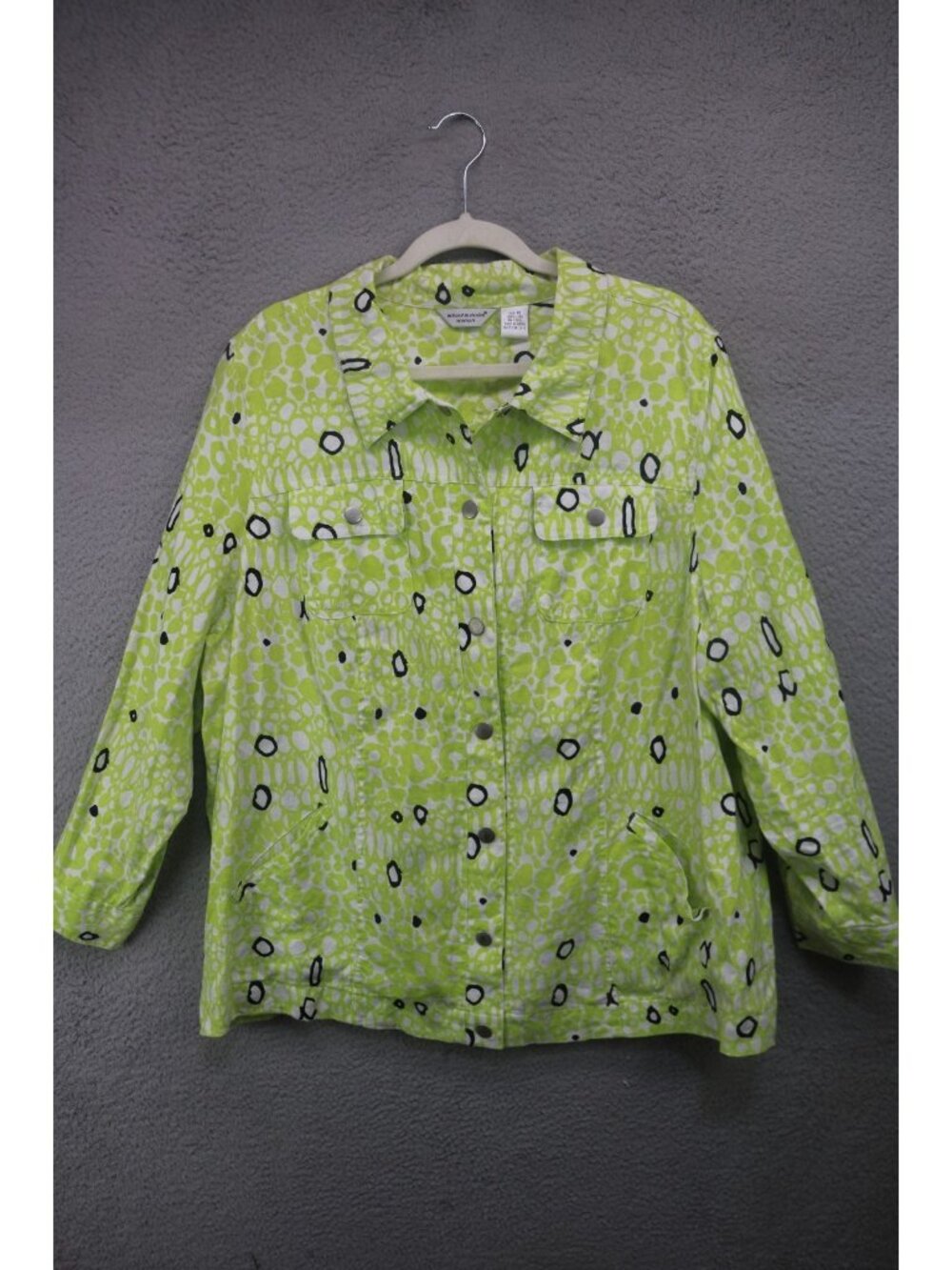 Richard Malcolm Woman Vtg. 100% Linen Long Sleeve Shirt/Jacket-1X-Artsy